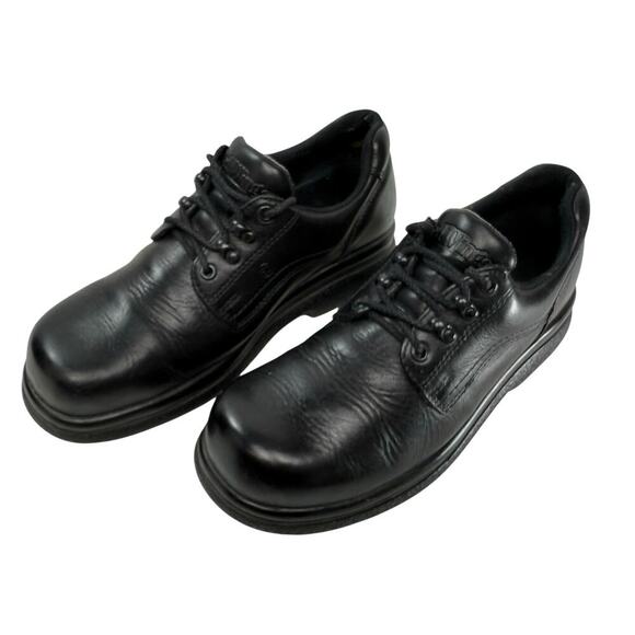 Red Wings Oxford Shoes Men Size 8.5 D Black Low Top Leather Steel Toe Work Shoes - Picture 1 of 11